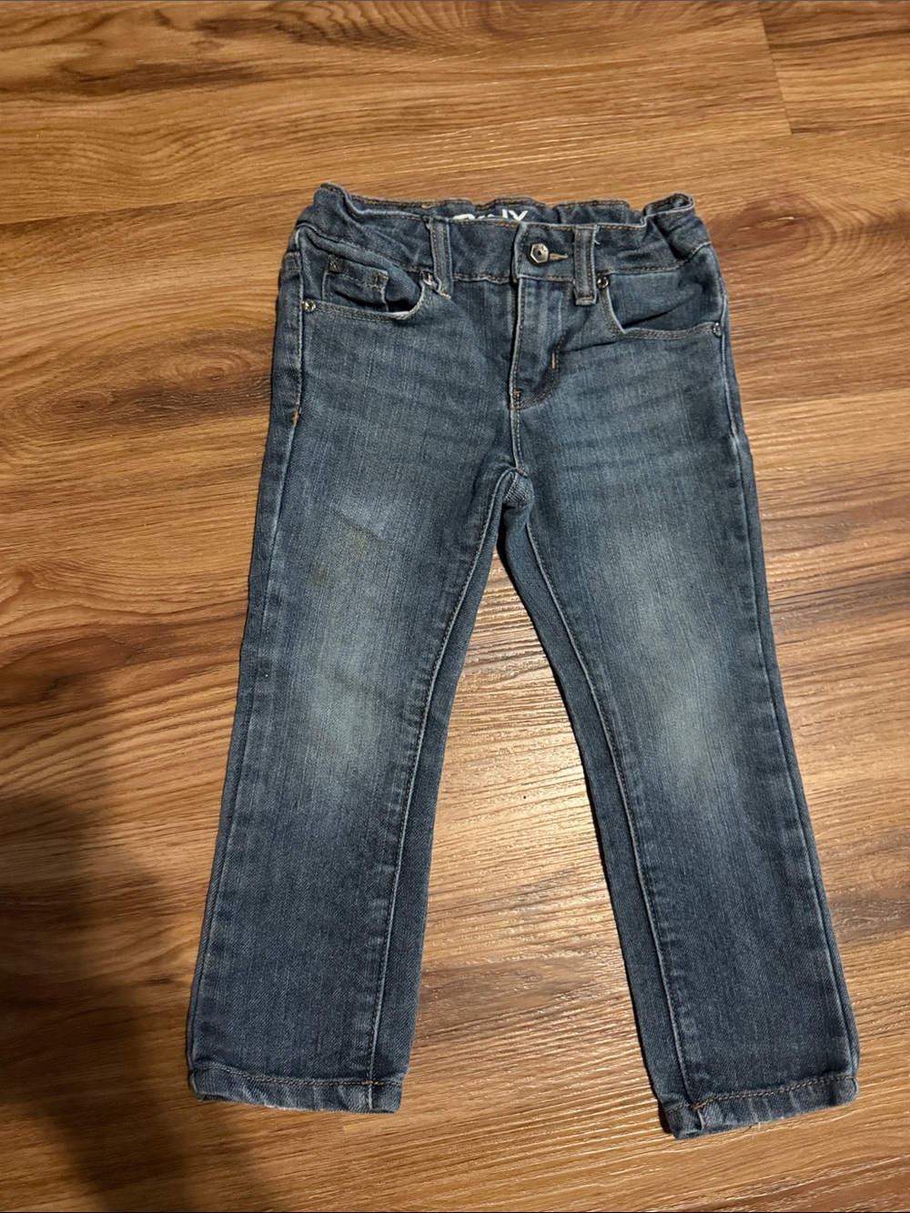 Kids Blue Wash Straight Jeans
